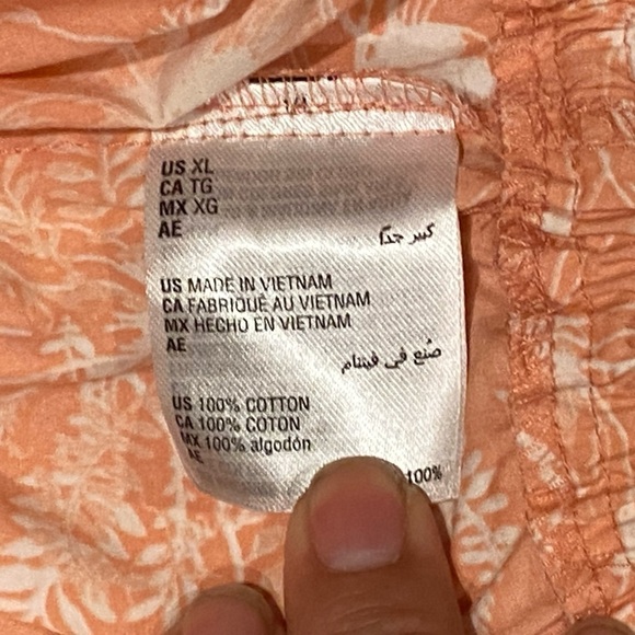 INC International Concepts Cotton Printed Peplum-Hem Top Size XL - Picture 7 of 9